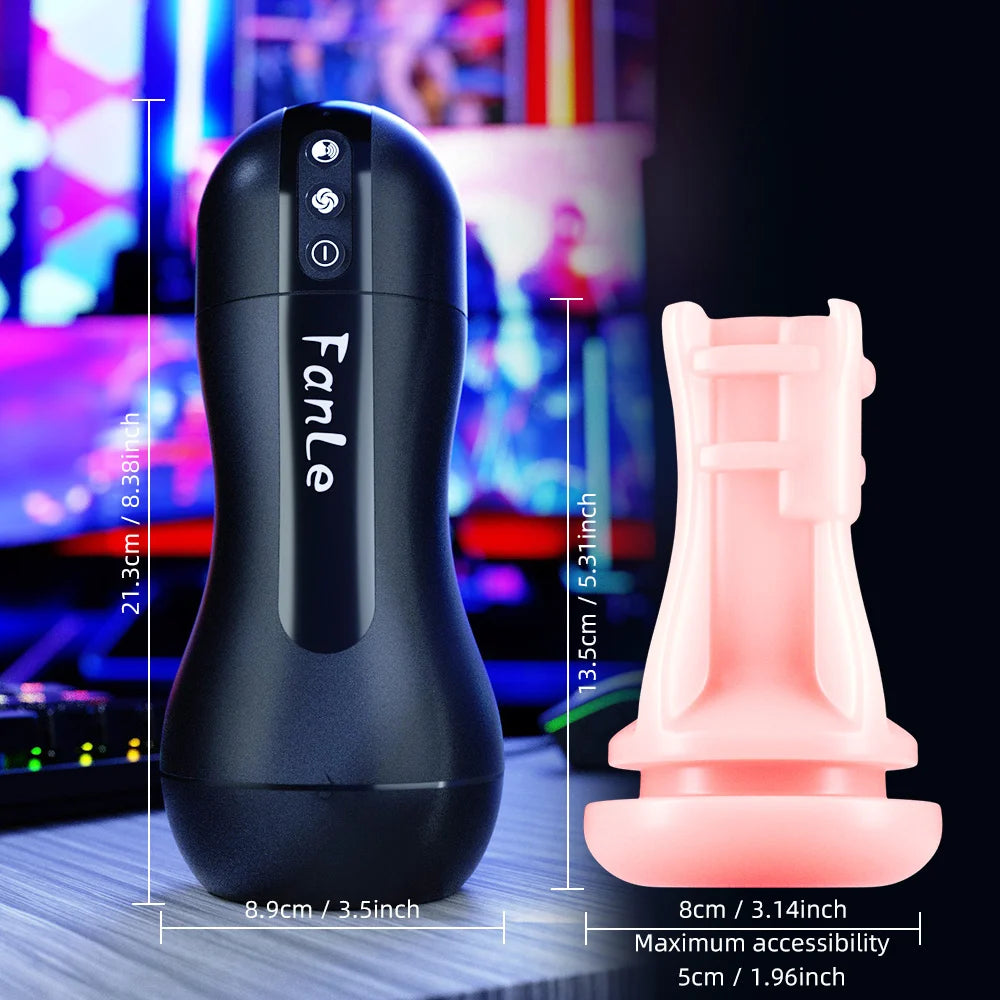 Auto-Suck Vibration Blowjob Machine - Heated Masturbation Toy for Men