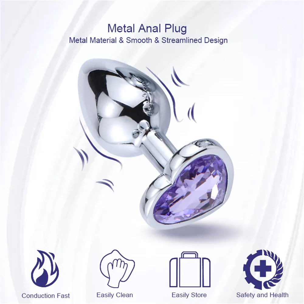 Mini Jelly Color Metal Anal Plug: Fun Flirting for Adult Men and Women