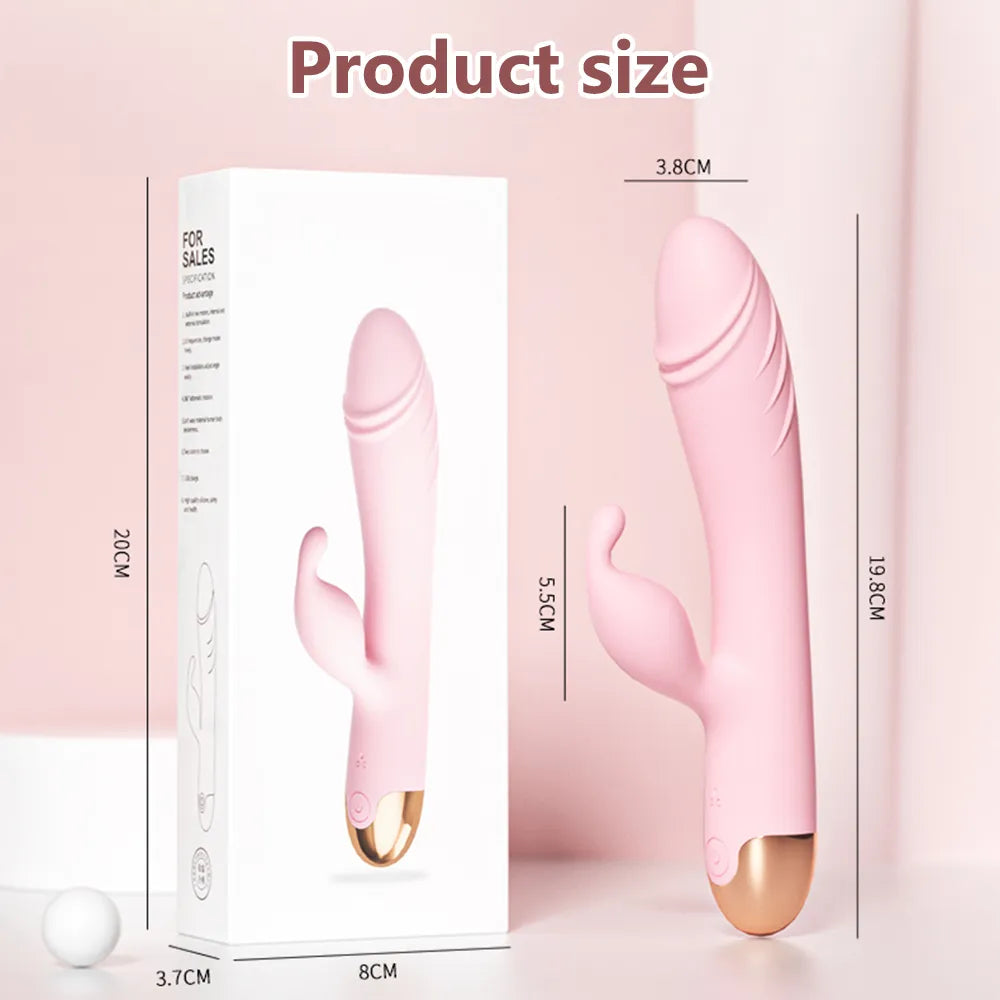 360° Rotating G-Spot Vibrator: Dual Vibration, Dildo, Clitoris Massager - Adult Sex Toys for Women