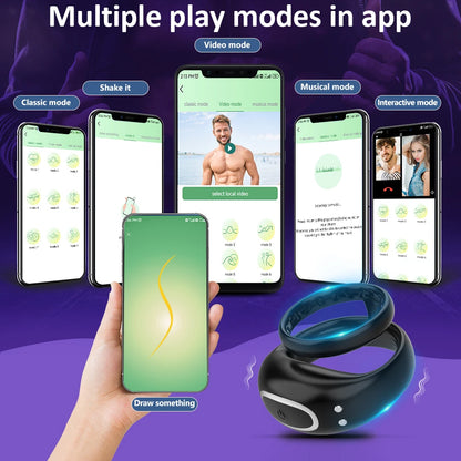 Wireless Remote Cock Ring Vibrator: Male Masturbator for Delayed Pleasure