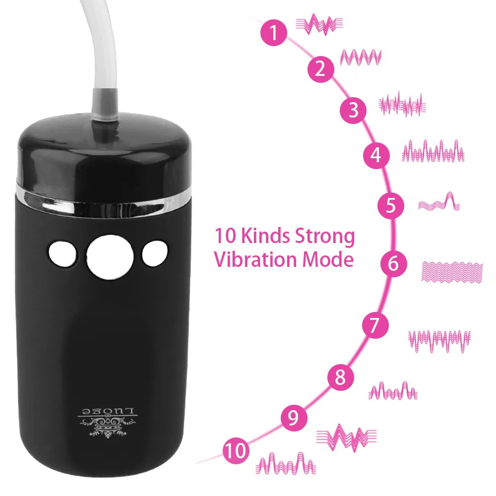 Electric Blowjob Vibrating Masturbator Cup - Male Sex Toy with Strong Suction