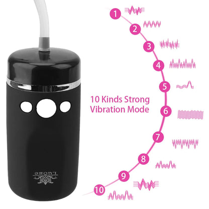 Electric Blowjob Vibrating Masturbator Cup - Male Sex Toy with Strong Suction