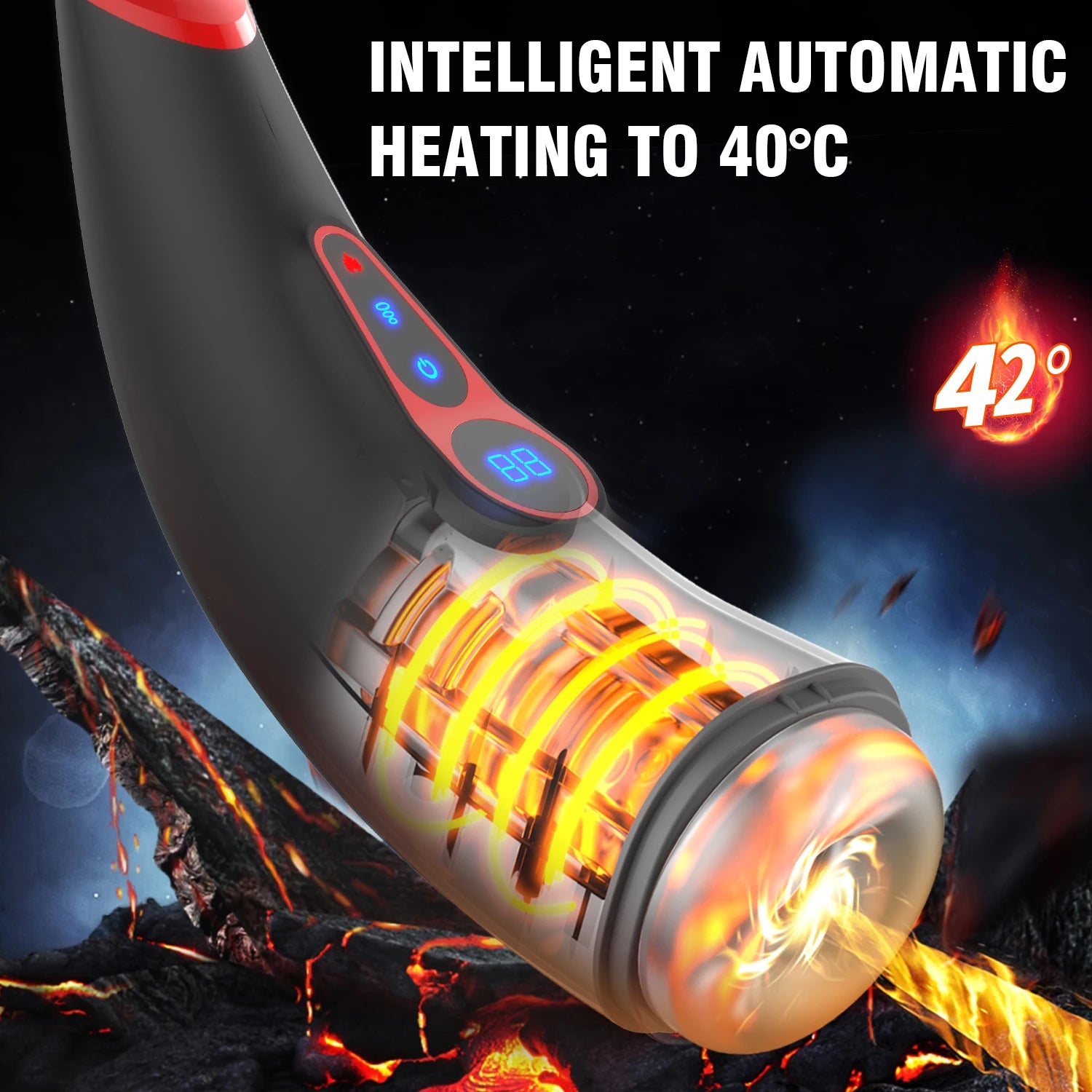 Auto Sucking Vibrating Heating Masturbator - Adult Blowjob Machine for Men