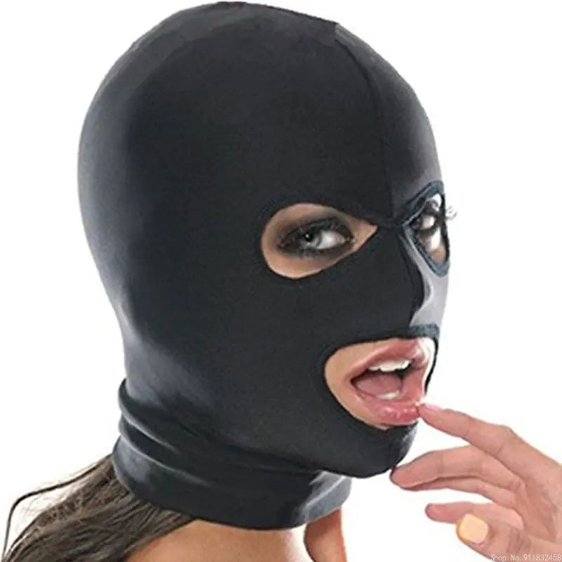 Exotic BDSM Restraints: Head Harness with Blindfold