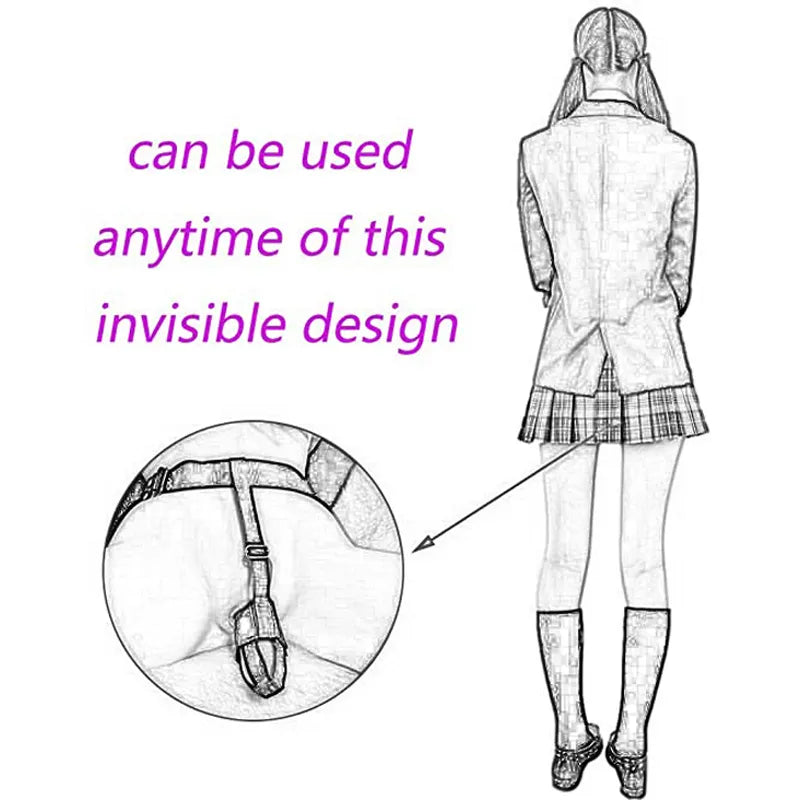 Adjustable Waist Vibrator Harness: Wearable Design for Dildo Massage, BDSM Constraint