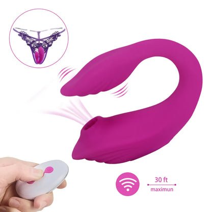 Wearable Sucking Vibrator: 10 Modes, G-Spot &amp; Clit Stimulation