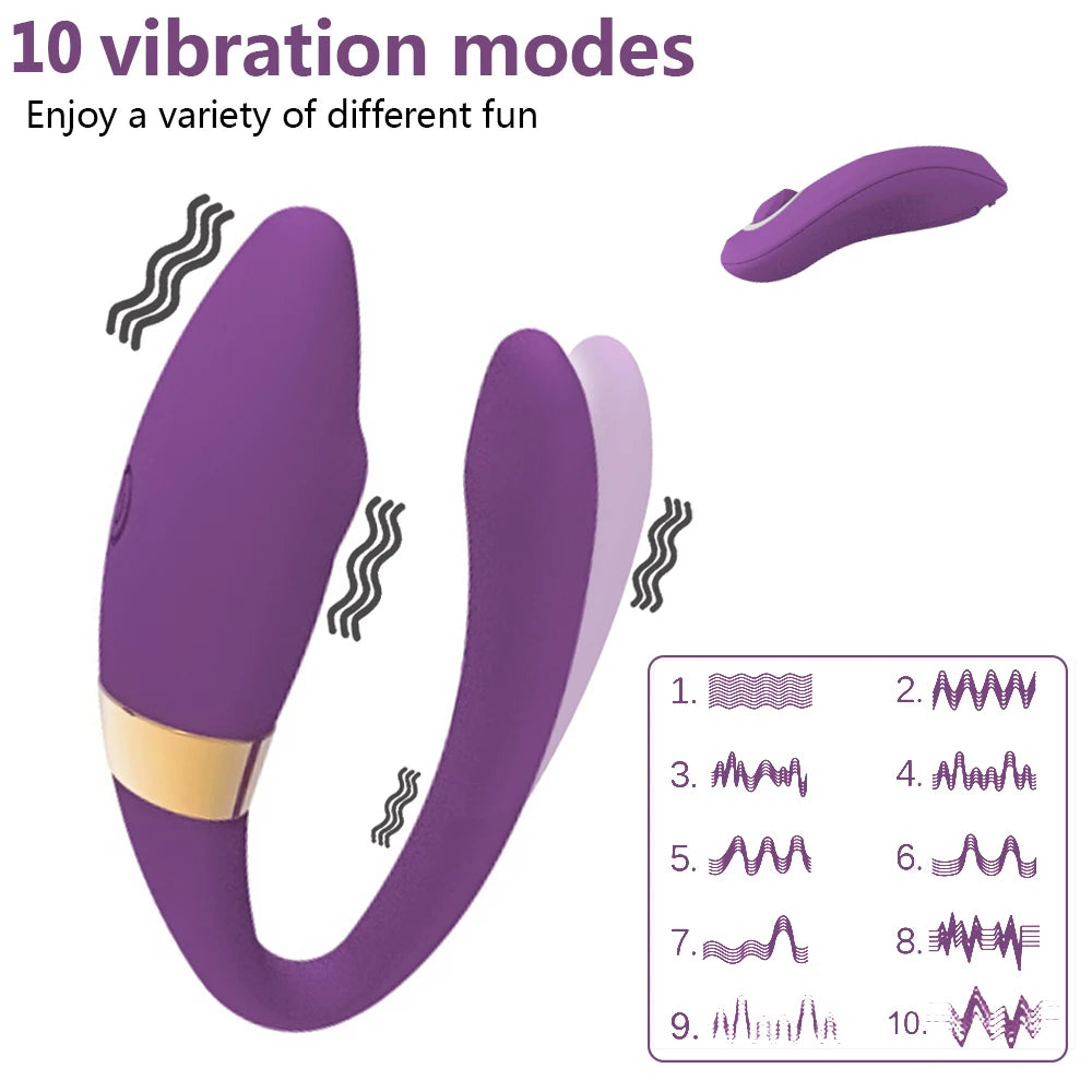 Double Vibrator: 10 Modes, USB Rechargeable, G-Spot Stimulator