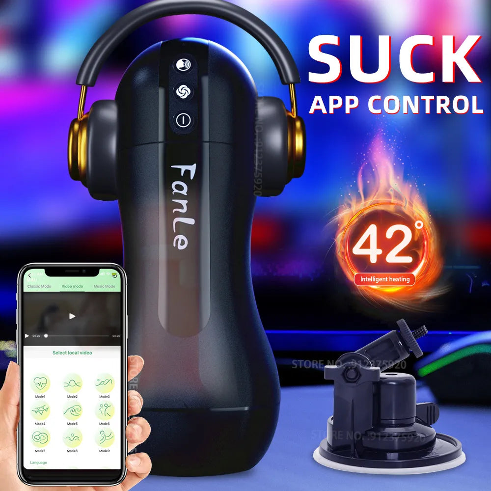 Auto-Suck Vibration Blowjob Machine - Heated Masturbation Toy for Men