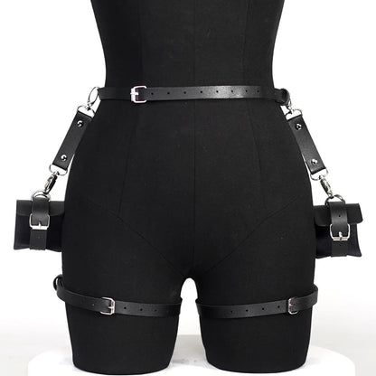 Sexy Leather Leg Harness: BDSM Bondage Lingerie for Women